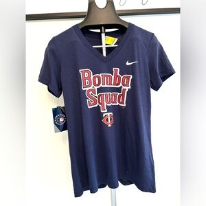 NWT Women’s Minnesota Twins "Bomba Squad" baseball team T-Shirt Size Small